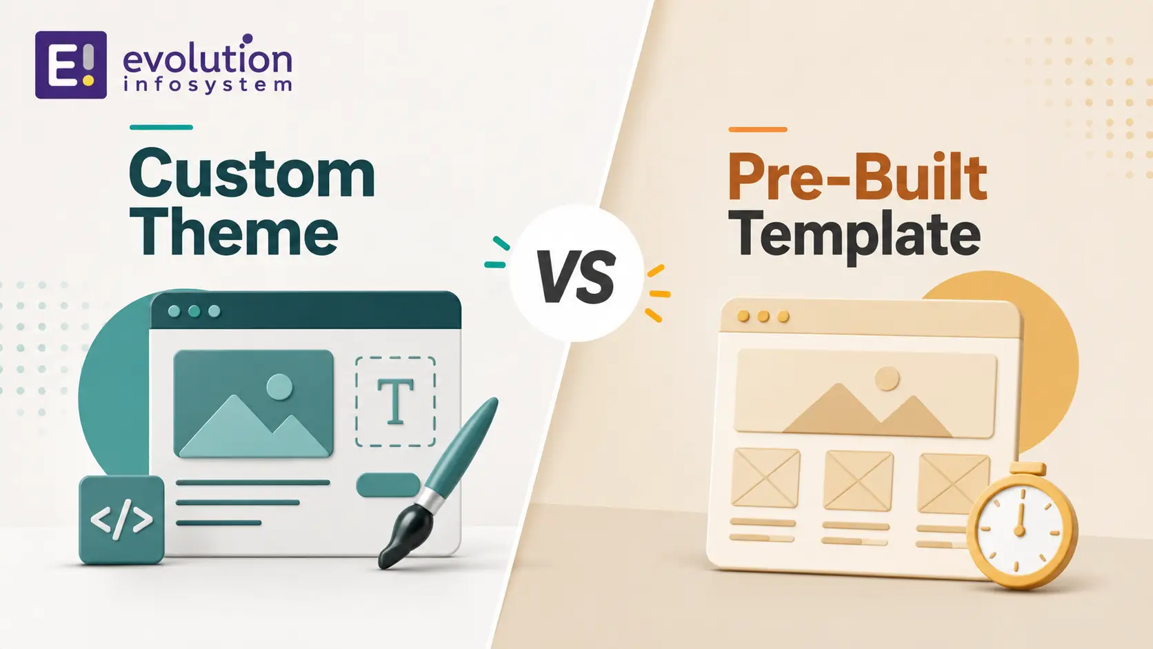 Custom Theme vs Pre-Built Template cover